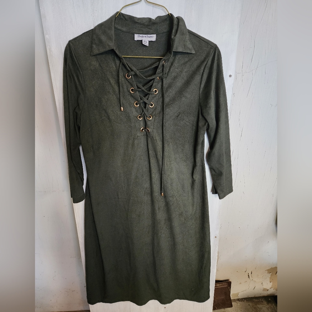 Faux Velvet Dress